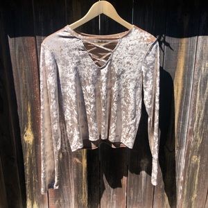 Hollister - Crushed Velvet Top - Size Medium